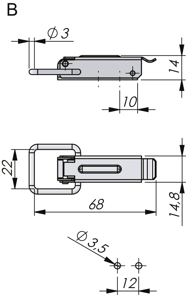 Pull-Down Catch & Striker Pull-Down Catch & Striker