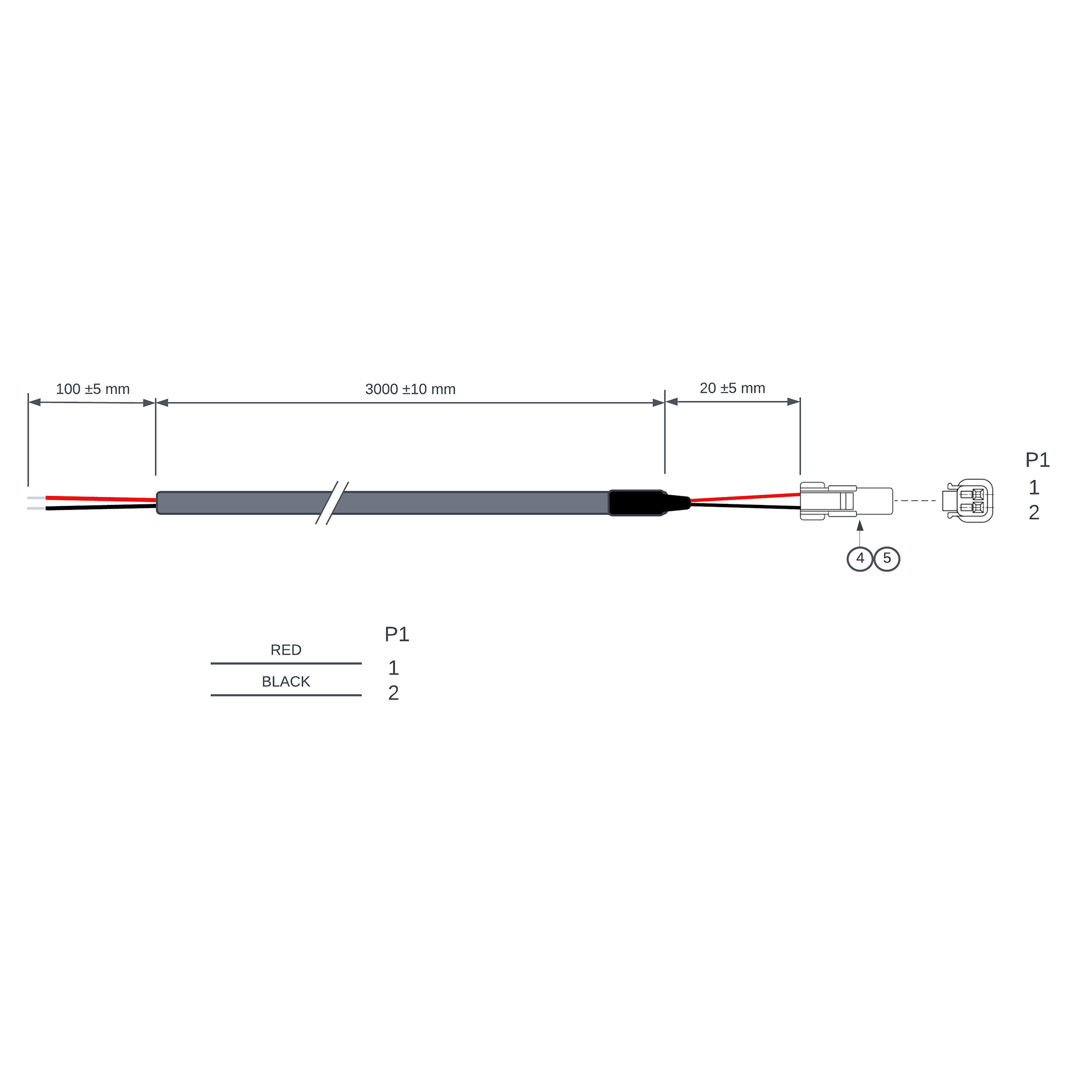 Vector connector cable