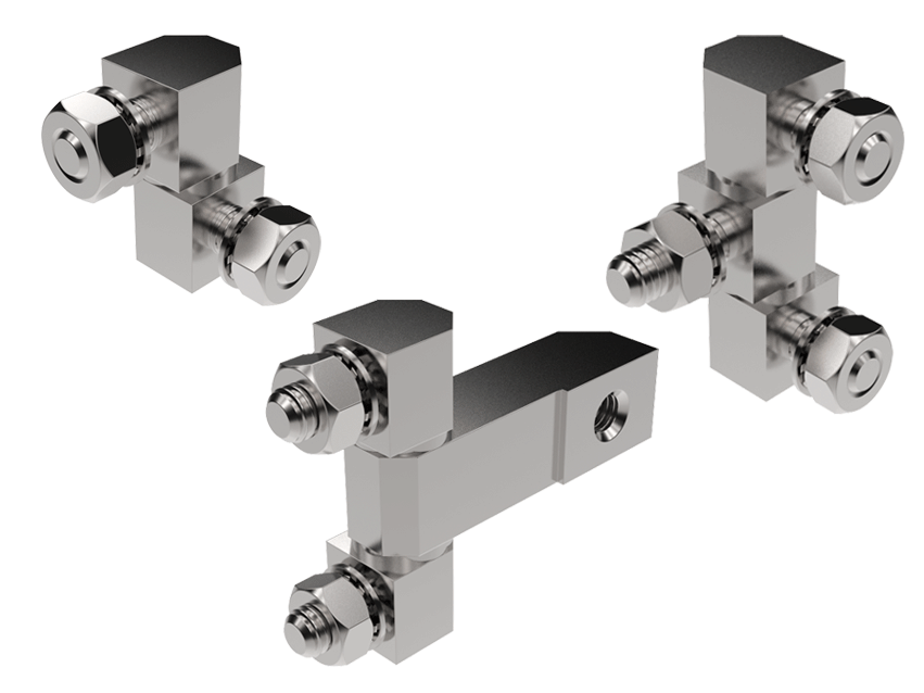 External Bolt-On Hinge 180° Stainless Steel